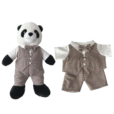 Brown British fake two-piece suit