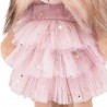 Lucky Doggy – Romantic Evening Kledingset – Roze Tulejurk met Gouden Sterren en Bijpassende Strik