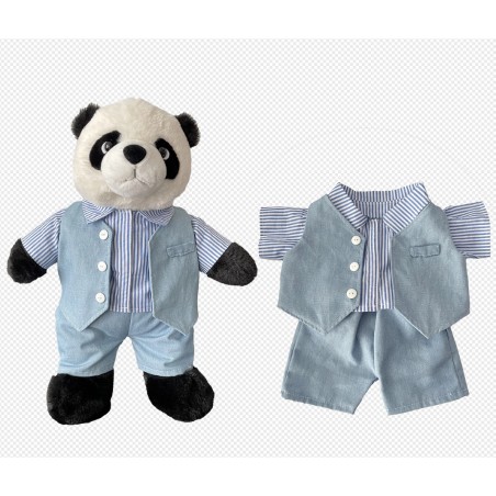 Ensemble de gilets rayés 3 pièces bleu clair