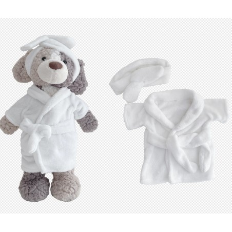White bathrobe + headband