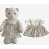Vintage bloemenjurk voor knuffel 40 cm – Ref. Y182 – Mon Teddy Bear