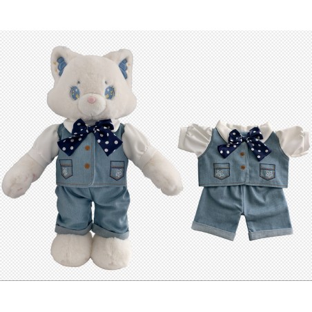 Costume deux pièces en jean pour femme