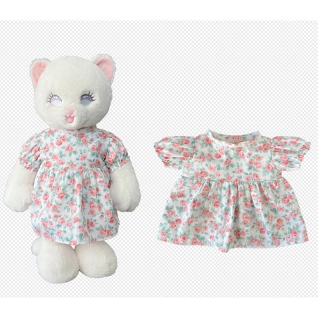 Robe Rose avec motif Fleur rose