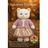 Lavendel-Outfit Kuscheltier – Satinkleid & Fleecejacke – Ref. Y130