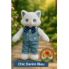 Tweedelig denim pak voor dames