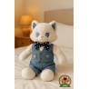 Tenue peluche – Ensemble 2 pièces en jean avec nœud pois – Réf. Y253