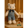 Tenue peluche – Ensemble 2 pièces en jean avec nœud pois – Réf. Y253