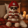 Chic Winter Outfit for Teddy Bear – Red Plaid Jacket and Skirt Set
