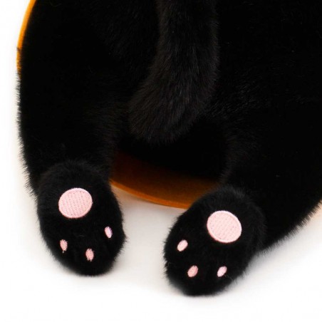 Peluche Milo le Chat Noir 56 cm avec sac feutre jaune