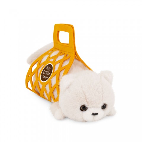 Milo de Witte Kat Knuffel 35 cm – Milo & Millie Collectie – Orange Toys