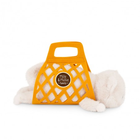 Peluche Milo le Chat Blanc 35 cm – Collection Milo & Millie – Orange Toys