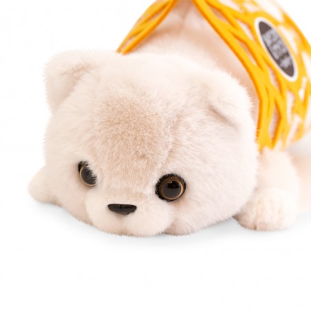 Peluche Milo le Chat Blanc 35 cm – Collection Milo & Millie – Orange Toys