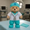 Tenue de médecin avec stéthoscope pour peluche 40 cm - vêtements pour peluche ours en peluche