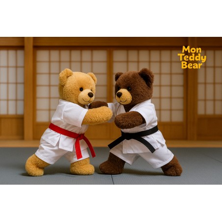 Karate or Judo Uniform with Color Belts – Outfit for 40 cm Plush Toy