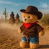 Tenue de Cowboy avec Chapeau Marron – Pour Ours en Peluche 40 cm
