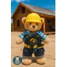 Tenue d’Ouvrier du Bâtiment avec Casque Jaune – Pour Peluche 40 cm