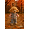Look Urban Chic pour peluche, Blouson teddy et jean flare, Tenue 3 pièces tendance, Ensemble rose et denim