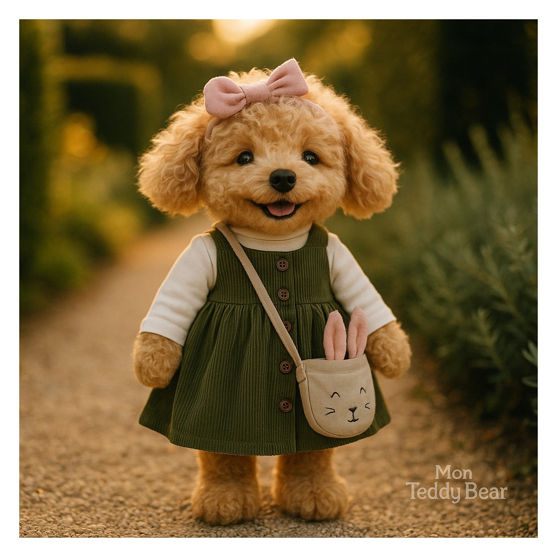 Ensemble Lucky Doggy L124 – robe verte et sac lapin Ensemble Lucky Doggy L124 – robe verte et sac lapin
