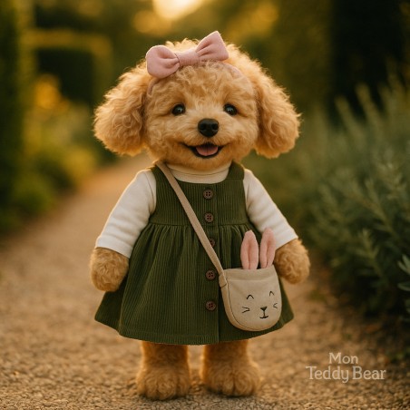 Lucky Doggy L124 – grünes Kleid und Hasentasche