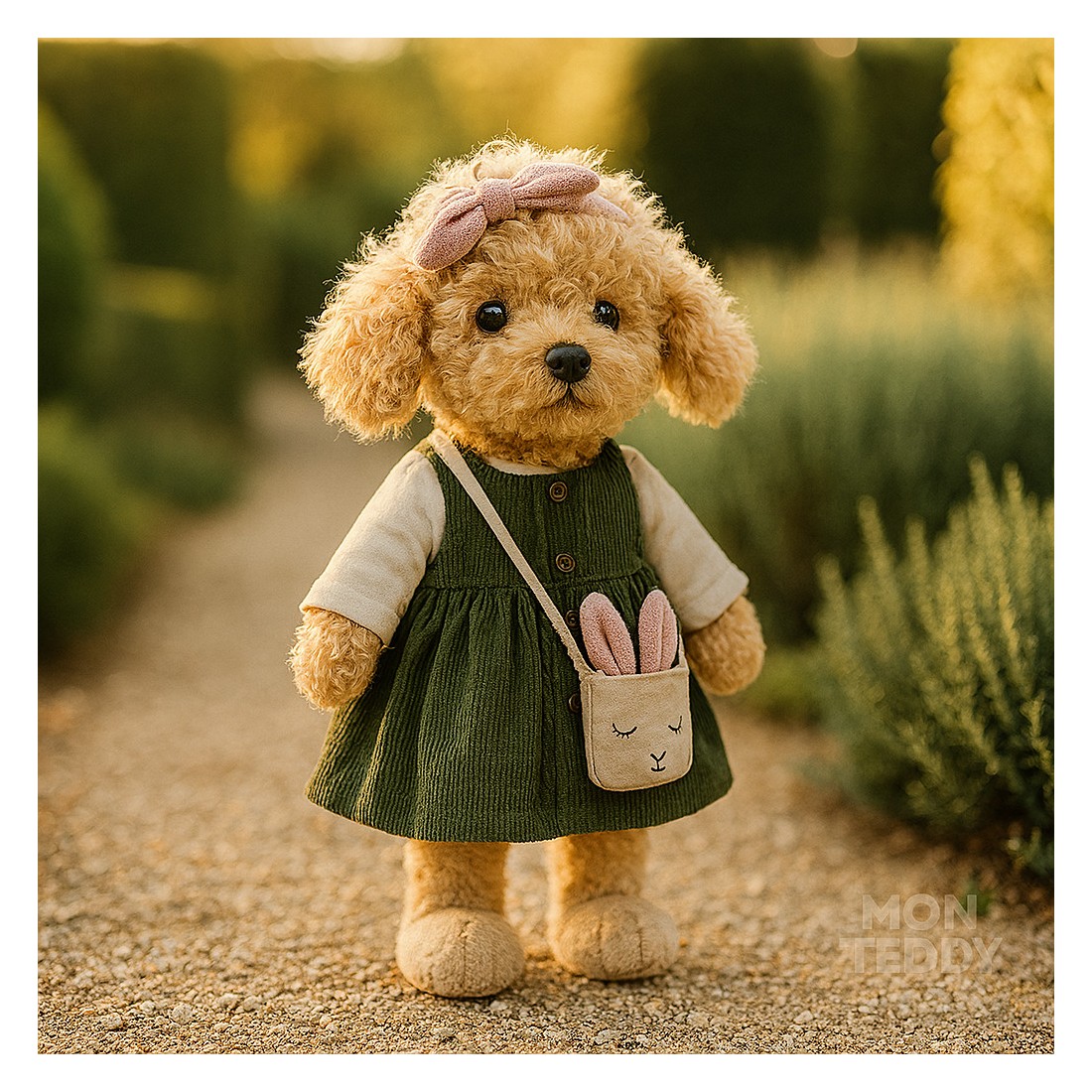 Lucky Doggy L124 – green dress and bunny bag Lucky Doggy L124 – green dress and bunny bag