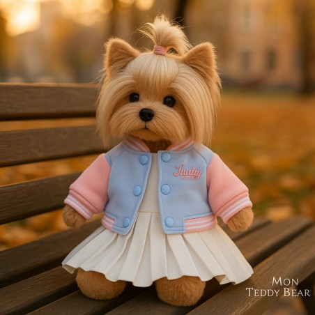 Lucky Doggy L119 – pastel teddyjasje en witte jurk