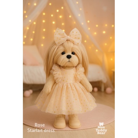 Starlight Dress for Lucky Doggy plush – with matching bow