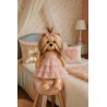 Lucky Doggy – Tenue Romantic Evening – Robe rose à volants et nœud assorti