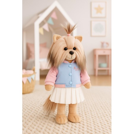 Knuffel Lucky Doggy Yoyo – Evening Walk Outfit: Pastel Jasje en Witte Rok