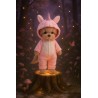 Peluche Lucky Doggy Yoyo déguisée en licorne rose – 40 cm