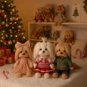 Lucky Mimi plush in reindeer pajamas – Mon Teddy Bear