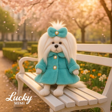 ucky-mimi-peluche-manteau-menthe-40cm