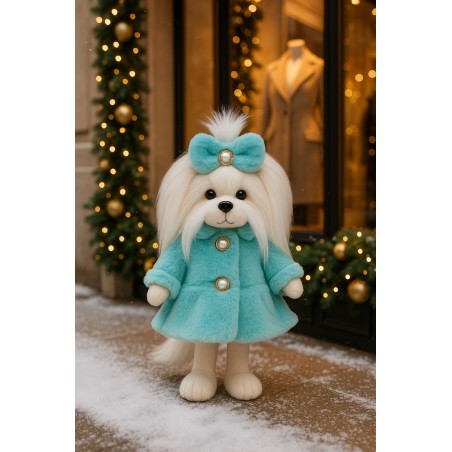 ucky-mimi-peluche-manteau-menthe-40cm