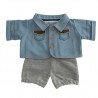 Costume trois pièces en jean pour peluche 40 cm – Réf. Y254