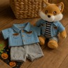 Tenue Casual Denim Chic pour Peluche 40 cm – Costume 3 Pièces en Jean – Réf. Y254