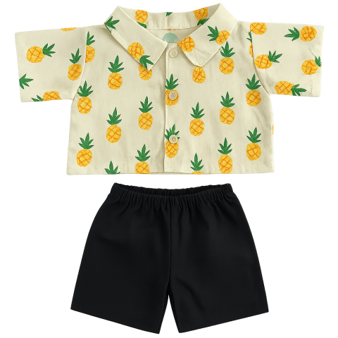 pineapple-shirt-black-shorts-plush-outfit-tropicool.png