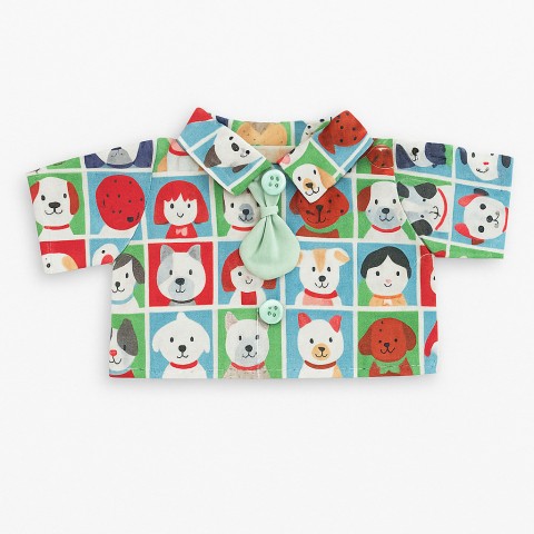 chemise fantaisie pour peluche avec motifs chiens colorés – Réf. Y183