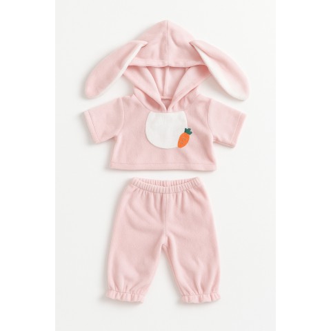 plush pajama with pink bunny hood and carrot patch – Ref. Y236