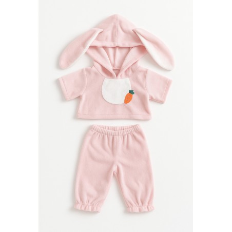 Pyjama lapin rose pour peluche – Capuche longues oreilles – Réf. Y236