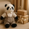 plush outfit striped shirt and plaid pants with suspenders – Ref. Y138