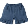 Blauwe jeans met ruches voor knuffel 40 cm – Meisjesstijl – Ref. Y133