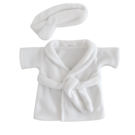 Peignoir blanc pour peluche – Instant Cocooning – Réf. Y171