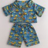 pyjama peluche engins de chantier bleu – Réf. Y1005