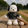 Veste teddy noire pour peluche – Réf. Y234 – vue portée et à plat