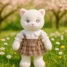 Knuffel outfit – schoolstijl blouse en geruite rok – Ref. Y130