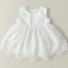 Weißes Spitzenkleid mit Pailletten für Plüschtier 40 cm – Ref. Y143