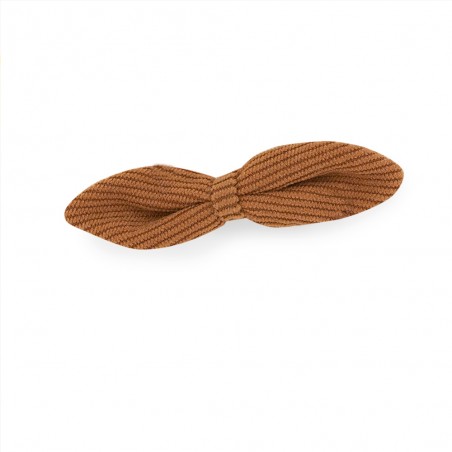 Ensemble Autumn Mood Réf. L112 pour peluche Lucky Doggy avec blouse crème, salopette marron et nœud assorti.