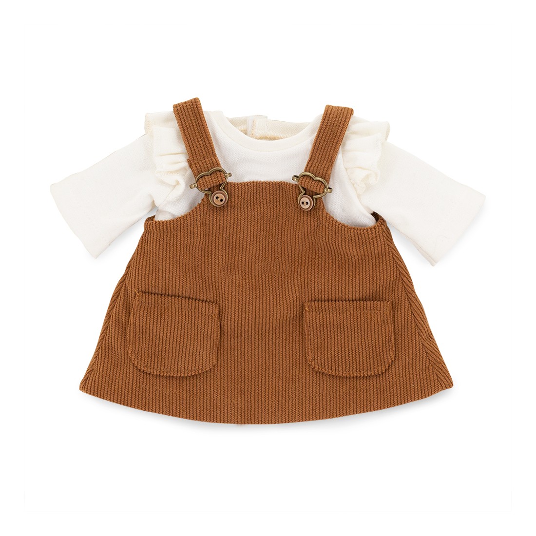 Lucky Doggy L112 braunes Cordkleid und Rüschenbluse für Plüschfigur Lucky Doggy L112 braunes Cordkleid und Rüschenbluse für Plüschfigur