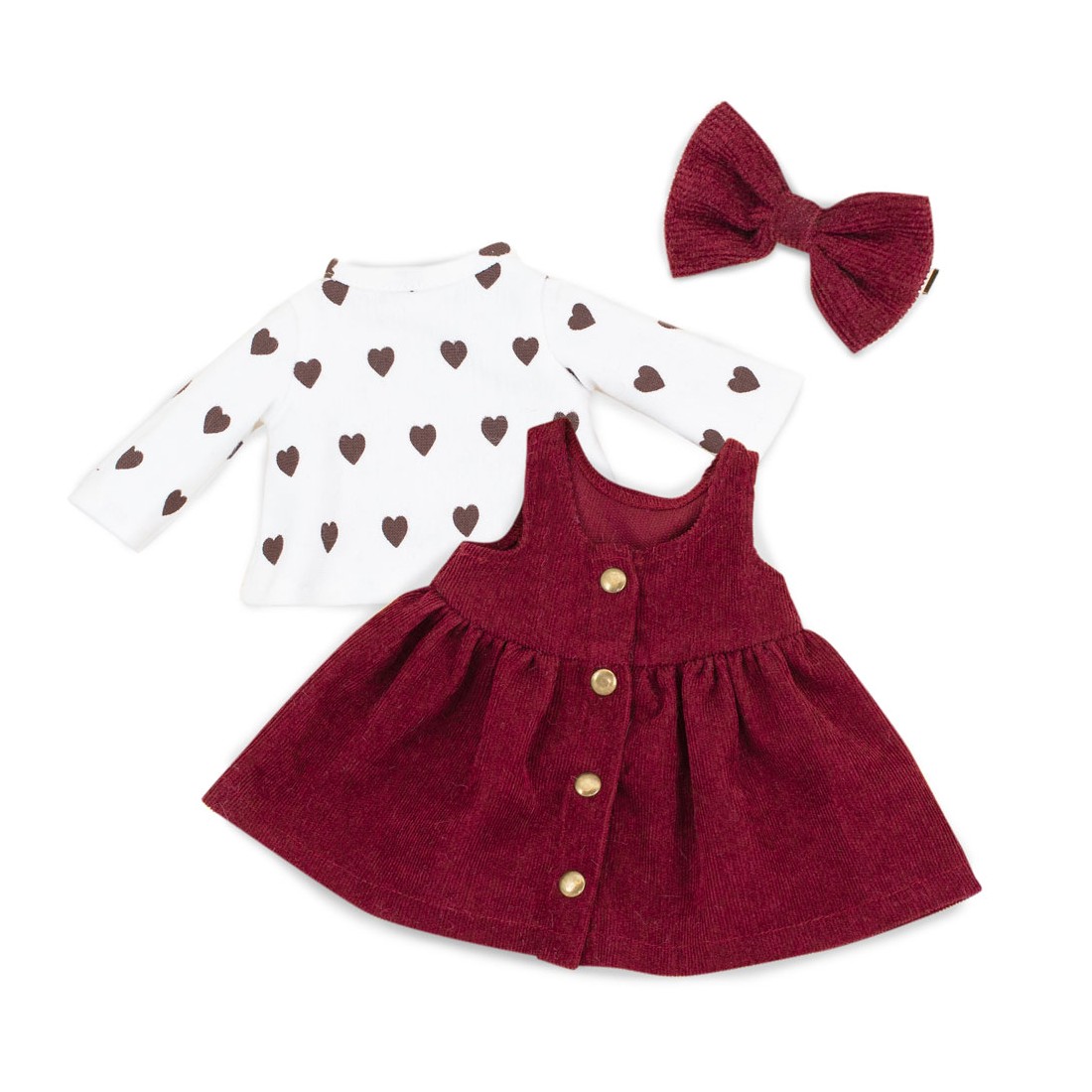 Ensemble Lucky Doggy Velvet Love L128 – robe bordeaux et haut à cœurs. Ensemble Lucky Doggy Velvet Love L128 – robe bordeaux et haut à cœurs.