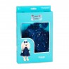 Sky Full of Stars set Ref. L130 voor Lucky Doggy knuffel, donkerblauwe sterrenjurk en strik inbegrepen.