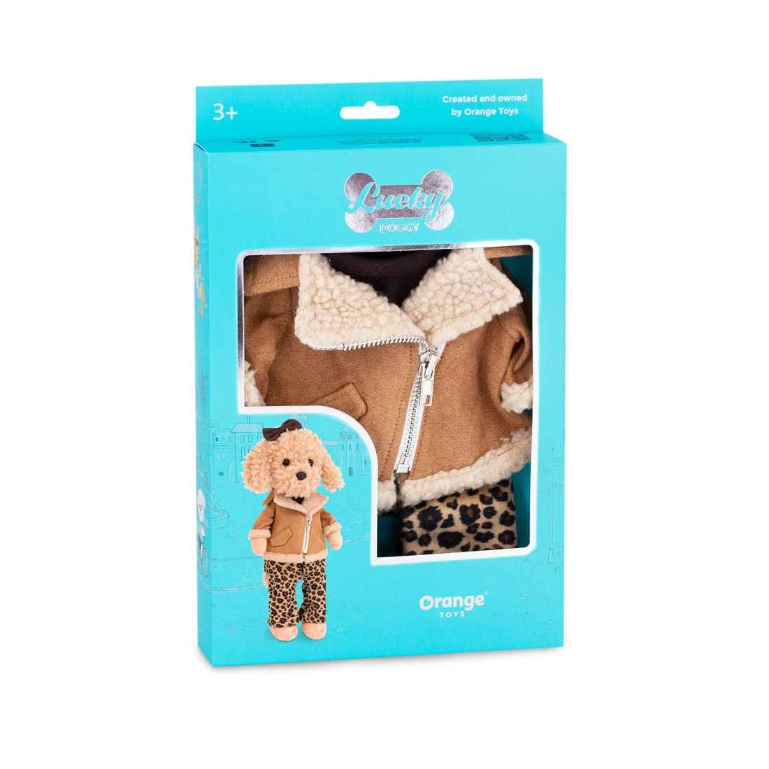 Lucky Doggy Urban Leopard L131 – knuffeloutfit met suèden jasje en luipaardbroek. Lucky Doggy Urban Leopard L131 – knuffeloutfit met suèden jasje en luipaardbroek.